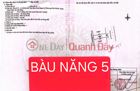 BÁN ĐẤT BÀU NĂNG 5 – GẦN BIỂN – SÁT TRỤC LÝ THÁI TÔNG _0