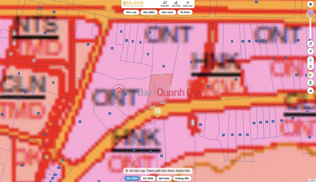 Property Search Vietnam | OneDay | Residential, Sales Listings BEAUTIFUL LAND - GOOD PRICE - For Quick Sale Land Lot in Nuoc Ngot Village, Cam Lap Commune, Cam Ranh City