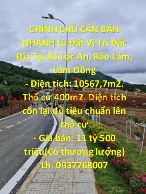 GENERAL FOR SALE QUICKLY Land Lot Great Location In Loc An Commune, Bao Lam, Lam Dong _0