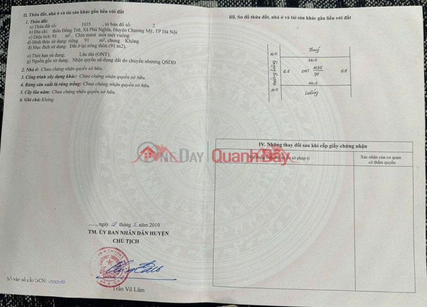 đ 10 triệu HÀNG MỚI TINH FO 91M TẠI PHÚ NGHĨA-CHƯƠNG MỸ-HÀ NỘI