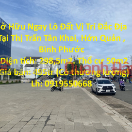 Own a Lot of Land Right Away in a Prime Location in Tan Khai Town, Hon Quan, Binh Phuoc _0