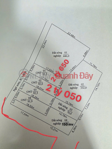 Property Search Vietnam | OneDay | Nhà ở | Niêm yết bán LÔ RỘNG 92.5M² + 65.4M² VƯỜN – GIÁ 1.8XX TỶ – ĐƯỜNG 5M ĐOÀN XÁ ZALO 0567 222 555