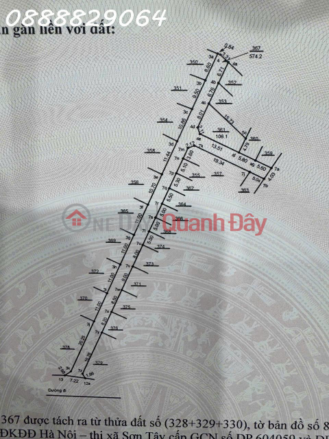 Siêu phẩm đất 2 mặt tiền Xã Cổ Đông, Sơn Tây, Hà Nội, DT 106m2 full thổ cư, giá đầu tư _0