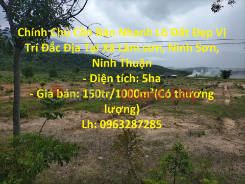 The Owner Needs To Sell Quickly Beautiful Land Lot Great Location In Lam Son Commune, Ninh Son, Ninh Thuan _0