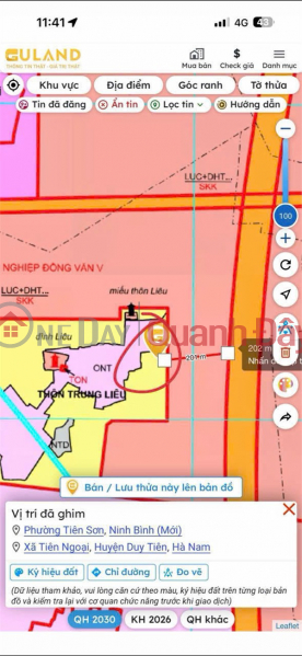 F0 duy nhất tại thôn Trung Liêu – xã Tiên Ngoại, siêu phẩm không có lô thứ 2 | Việt Nam, Bán | đ 3,0 tỷ