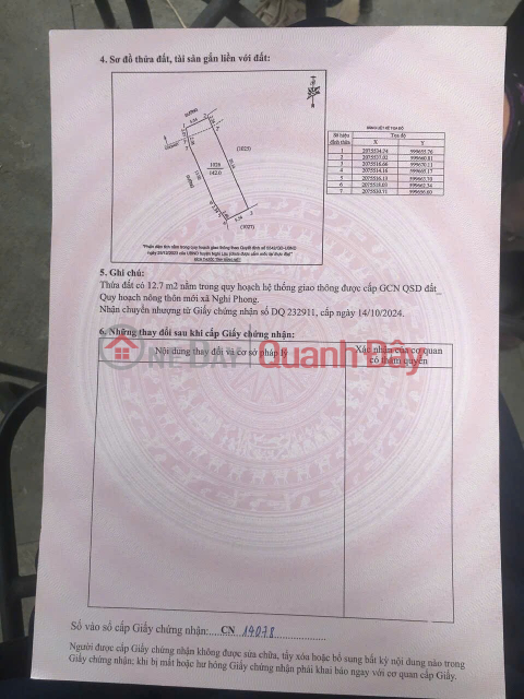 CẦN BÁN NHANH LÔ ĐẤT TẠI xóm 1, Nghi Phong ,TP Vinh , Nghệ An _0