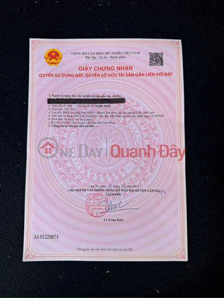 đ 10 Billion Bán đất đầu tư ngay mặt tiền đường QL27, Phú Sơn - Lâm Hà - Lâm Đồng.