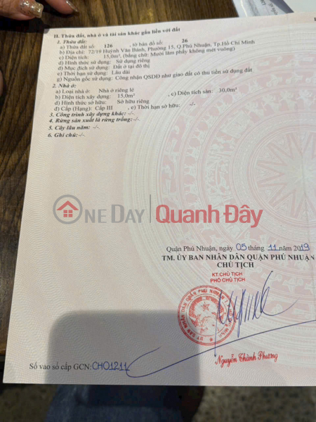 Bán nhà 72/19 Huỳnh văn bánh p 15 Phú nhuận Giá : 2,6 tỉ có thương lượng Việt Nam, Bán đ 2,6 tỷ