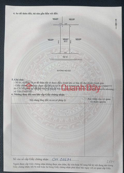 Resettlement land in Mai Dinh Tien Duoc, Soc Son - 80m2, fully residential land - 12m wide road, potential for price appreciation. _0