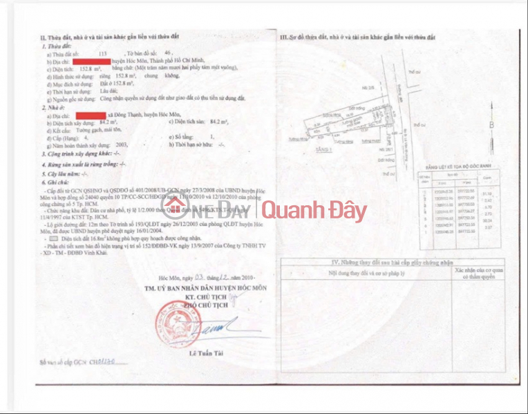 Property Search Vietnam | OneDay | Nhà ở | Niêm yết bán, CHÍNH CHỦ CẦN BÁN NHANH LÔ ĐẤT MẶT TIỀN Đường Đông Thạnh 6-3, Xã Đông Thạnh, Huyện Hóc Môn, TP HCM