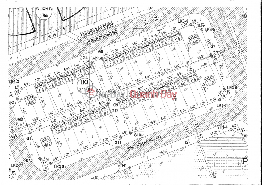 Thông báo đấu giá Thụy Lâm Đông Anh đợt 4 - 24/03/2024 - Dãy LK3 đất đấu giá Thụy Lâm Việt Nam, Bán, đ 3 tỷ