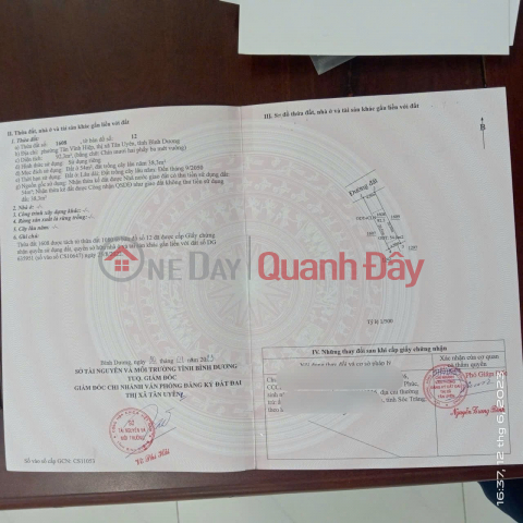 LAND LOT IN GOOD LOCATION - OWNER NEEDS TO SELL QUICKLY land lot in Tan Uyen town, Binh Duong province _0
