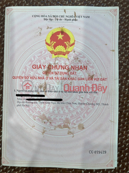 đ 10 triệu ĐẤT CHÍNH CHỦ- GIÁ ĐẦU TƯ cần bán nhanh lô đất tại huyện Chương Mỹ, tp Hà Nội