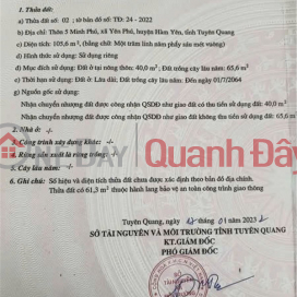Owner Needs to Sell a Lot of Land on Highway 2 at KLM 47, Ham Yen, Tuyen Quang _0