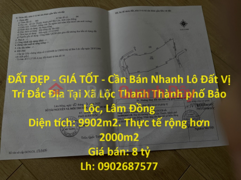 BEAUTIFUL LAND - GOOD PRICE - For Quick Sale Land Lot Prime Location In Loc Thanh Commune Bao Loc City, Lam Dong _0