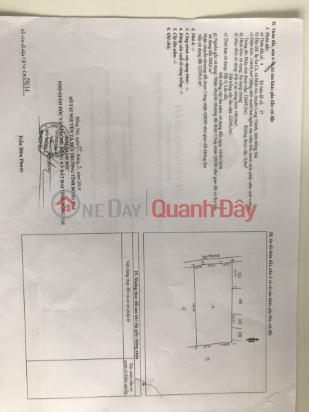 Bán đất xã Bình An Long Thành 12,650m2 giá 4,95tr/m2 Niêm yết bán