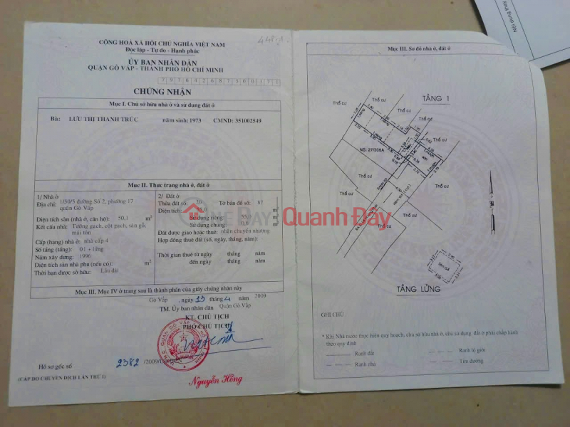 Property Search Vietnam | OneDay | Nhà ở Niêm yết bán | NHÀ VỊ TRÍ ĐẸP – GIÁ TỐT – CHÍNH CHỦ BÁN NHÀ TẠI Phường 17 , Gò Vấp , HCM