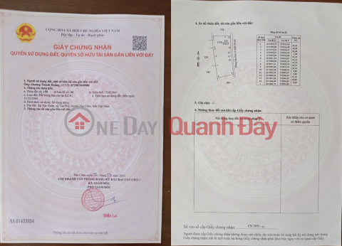 LAND IN GOOD LOCATION - GOOD PRICE - Owner Needs To Sell Land At Cho Chieu, Tan Phu, Tan Chau, Tay Ninh _0