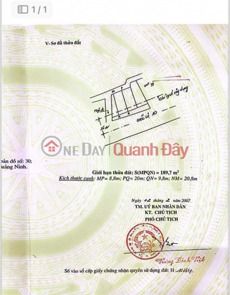 Property Search Vietnam | OneDay | Residential, Sales Listings | PRIME LAND FOR OWNER - GOOD PRICE - For Quick Sale Land Lot At Vong Doc Slope, Quang Yen, Quang Ninh