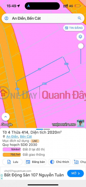 Property Search Vietnam | OneDay | Residential Sales Listings Owner sells 5592m2 of land on the frontage of DT 748, Thi Tinh River view in An Dien, Ben Cat, Binh Duong