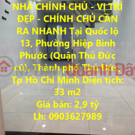 GENERAL HOUSE - BEAUTIFUL LOCATION - GENUINE NEED TO OUT FAST In Thu Duc City - HCM _0