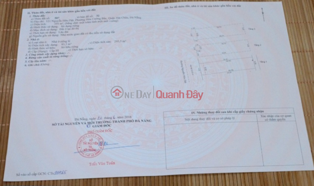 Property Search Vietnam | OneDay | Residential | Sales Listings, OWNER Needs to Sell Beautiful House on Nguyen Huu Dat Street, Hai Chau District, DA NANG City
