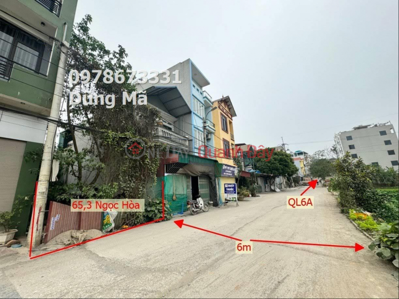 PRICE ONLY 4TY3 TO OWN LOT OF LAND MAIN BUSINESS AXLE NGOC HOA-CHUONG MY-HANOI Sales Listings