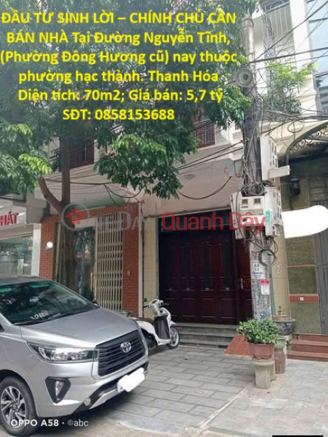 ĐẦU TƯ SINH LỜI – CHÍNH CHỦ CẦN BÁN NHÀ Tại Phường Đông Hương, TP Thanh Hóa, tỉnh Thanh Hóa _0