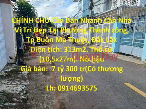 GUARANTEED For Sale Fast House Beautiful Location In Thanh Cong Ward, Buon Ma Thuot City, Dak Lak _0