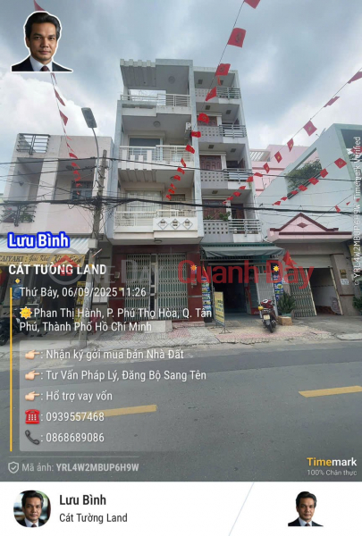 Bán nhà 4.5 Tấm – MT Phan Thị Hành, Phú Thọ Hòa, Tân Phú – chỉ 9.3 tỷ Niêm yết bán