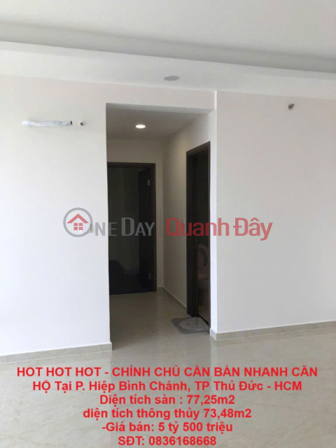 HOT HOT HOT - CHÍNH CHỦ CẦN BÁN NHANH CĂN HỘ Tại P. Hiệp Bình Chánh, TP Thủ Đức - HCM _0