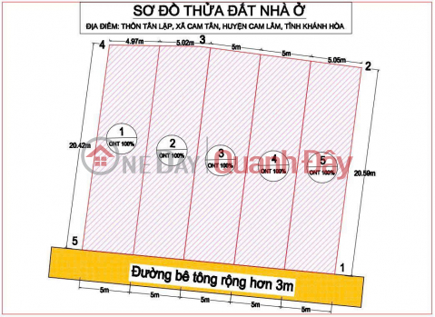 CHÍNH CHỦ BÁN ĐẤT ĐẸP - Giá tốt - Vị Trí Đẹp tại thôn Tân Lập, Cam Tân, Cam Lâm, Khánh Hòa _0