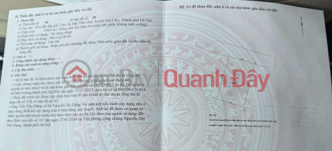 OWNER WANTS TO SELL A 236 M2 PLOT OF LAND IN THE 31-HA URBAN AREA - GIA LAM, PRICE 145 MILLION VND\/M2, CONTACT 0985865658 _0