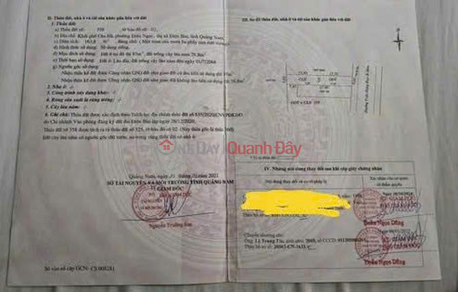 Property Search Vietnam | OneDay | Residential, Sales Listings | PRIME LOCATION – GREAT PRICE – LAND FOR SALE, FRONTAGE in Dien Ngoc Ward, Dien Ban Commune, Quang Nam Province