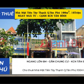 House for rent on Tay Thanh Street, Tan Phu District, 100m², 16 million VND - RIGHT AT THE INTERSECTION _0