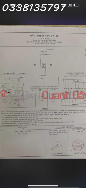 ₫ 430 triệu, CHÍNH CHỦ BÁN GẤP LÔ ĐẤT VỊ TRÍ ĐẸP Tại Trảng Bom, Đồng Nai