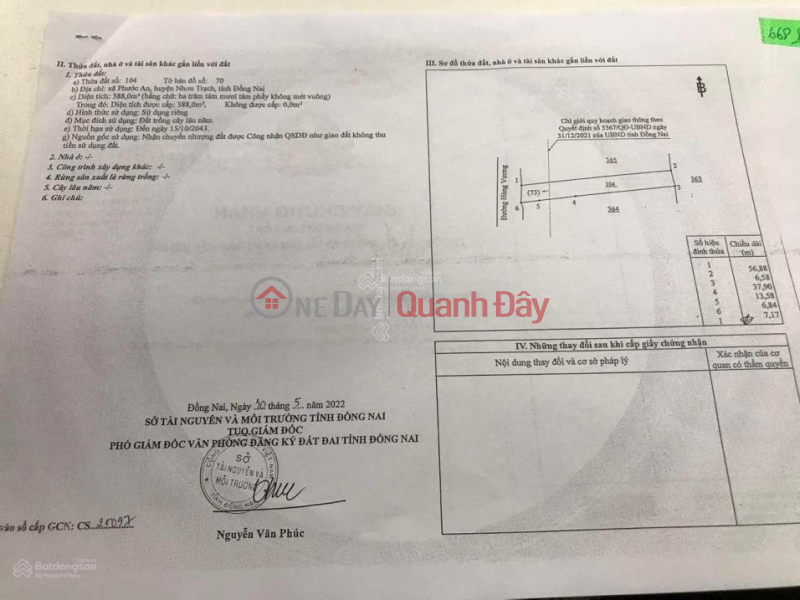 Property Search Vietnam | OneDay | Residential, Sales Listings | Land for sale, 3 frontages Hung Vuong, Phuoc An, 668m2 (8x56m),expanding to the back 16.5m (165m2),residential land