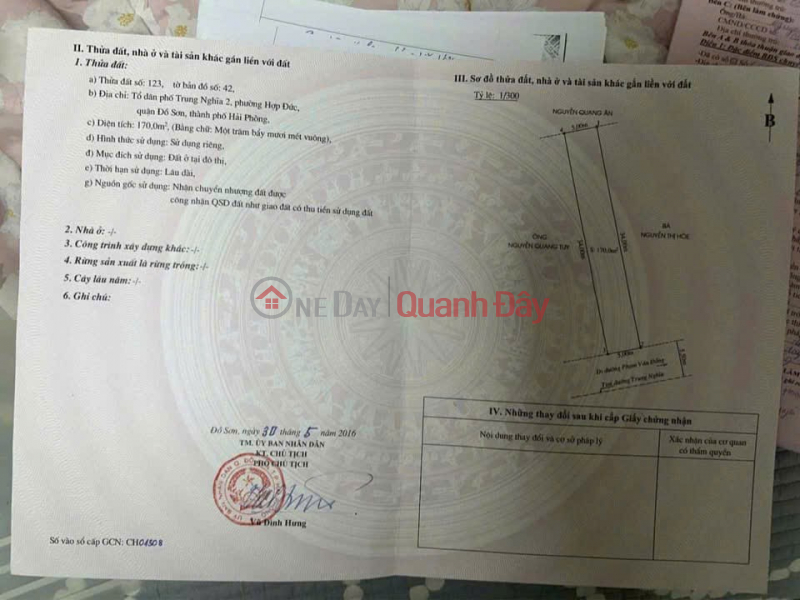 Property Search Vietnam | OneDay | Residential, Sales Listings, LAND ON TRUNG NGHIA STREET – HOP DUC, DO SON – PRICE ONLY 2X MILLION\\/M² – RED BOOK OWNER – ZALO 0567 222 555