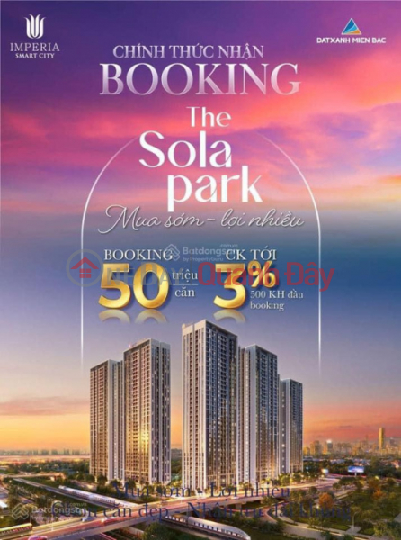 The Sola Park Smart City - MIK Group, just deposit 10% of the apartment value. Contact to book now! Sales Listings