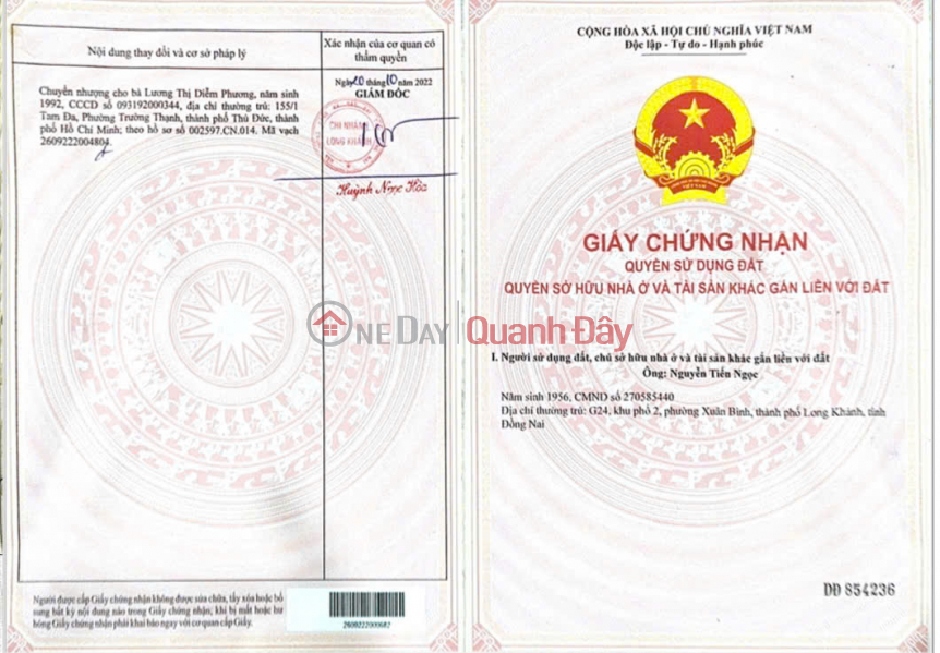 Property Search Vietnam | OneDay | Nhà ở, Niêm yết bán Sở Hữu Ngay Lô Đất Chính Chủ - Giá Tốt Ấp Thọ An, Xã Bảo Quang, TP Long Khánh, Tỉnh Đồng Nai