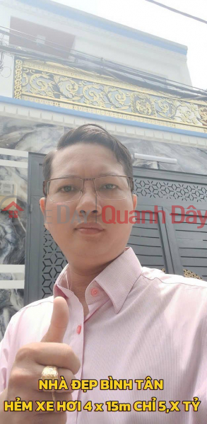 Property Search Vietnam | OneDay | Nhà ở, Niêm yết bán, NHÀ ĐẸP BÌNH TÂN, GẦN LÊ VĂN QUỚI, 4 X 15M, HẺM XE HƠI 6M, CHỈ 5,X TỶ
