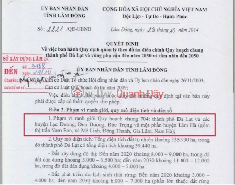 Chỉ hơn 1 tỷ có ngay 549m2 đất thổ cư QH lên TP Đà Lạt bao vay NH 60% | Việt Nam, Bán | đ 1,18 tỷ