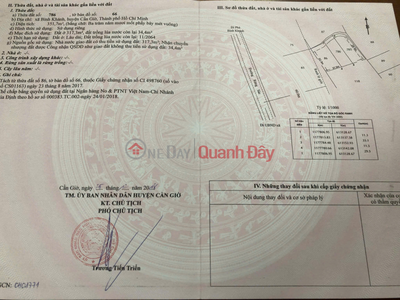 Land for sale on Rừng Sát road frontage, opposite Hiệp Quế gas station, Bình Khánh, Cần Giờ. Sales Listings