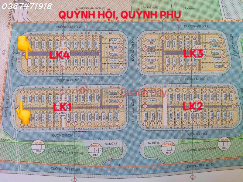 Cc Chào bán 2 lô đất xây biệt thự – Dự án Tân Hoá Quỳnh Hội – Quỳnh Phụ Niêm yết bán