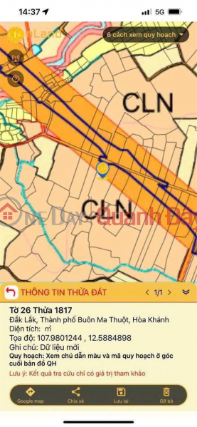 Property Search Vietnam | OneDay | Nhà ở | Niêm yết bán, ĐẤT ĐẸP - GIÁ TỐT - Bán GẤP Lô Đất Tiềm Năng Tại Xã Hòa Khánh TP Buôn Ma Thuột Đak Lak