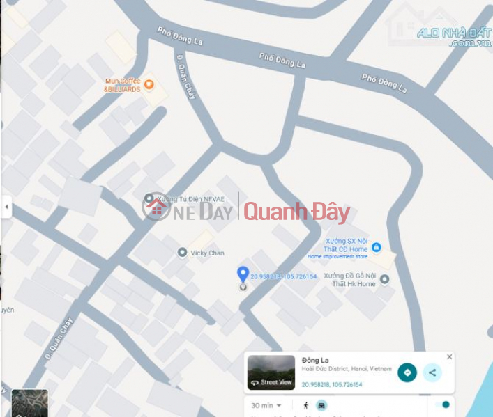 The owner is looking for a new owner for a prime plot of land at Alley 12A, An Thuong Street, Dong La Commune, Hoai Duc District. | Vietnam, Sales đ 4 Billion
