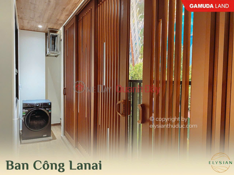 Căn hộ Lanai 2 PN - ban công rộng đến 1,8m. Đẹp nhất Thủ Đức | Việt Nam | Bán | đ 3 tỷ