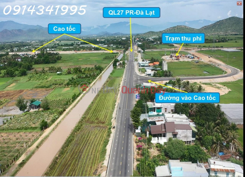 Property Search Vietnam | OneDay | Nhà ở, Niêm yết bán Mặt QL27 (PR - Đà Lạt); 200m tới cao tốc, DT 20x50m, sân bay Thành Sơn 5km, cách biển 12Km