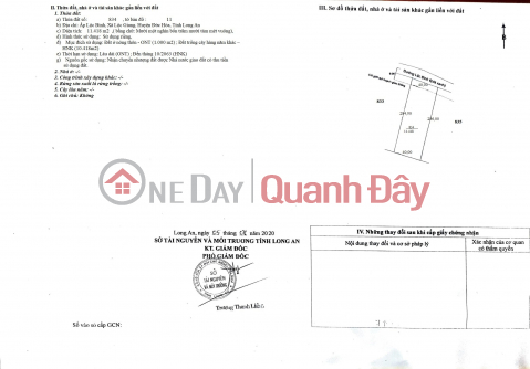 Land for sale at the front of Loc Binh 6 street, Loc Giang commune, Duc Hoa District, Long An province _0