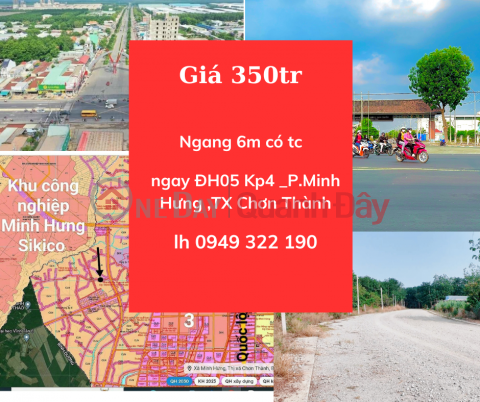 Cắt lỗ 55% đất Minh Hưng, Chơn Thành, dt 12x50x100tc _0